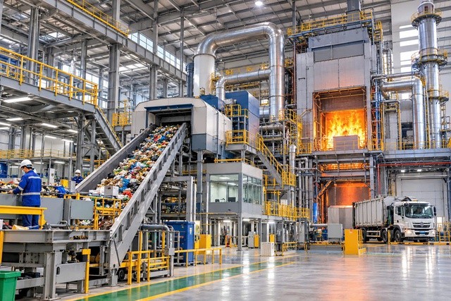 Hà Nội là một trong những địa phương đi đầu trong xử lý rác thải sinh hoạt tập trung, triển khai công nghệ đốt rác phát điện, giảm rác thải chôn lấp. Ảnh: Thùy Chi