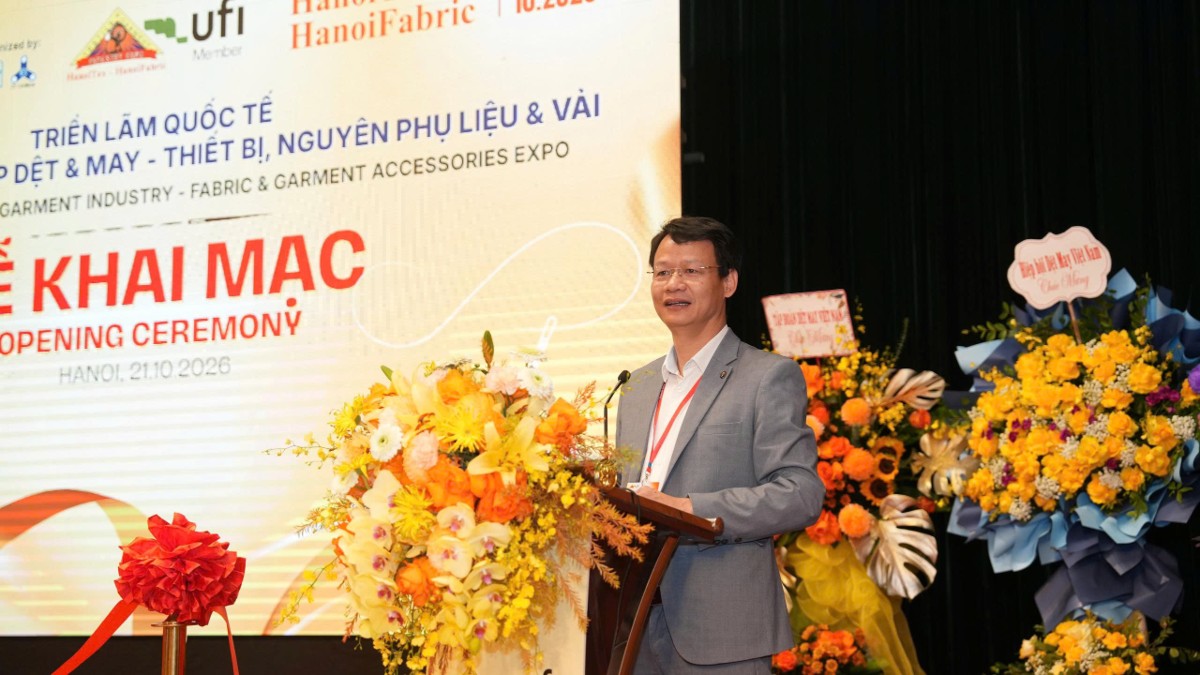 Ông Phạm Văn Quân, Phó Cục trưởng Cục Công nghiệp phát biểu tại buổi lễ. Ảnh: Song Hà.