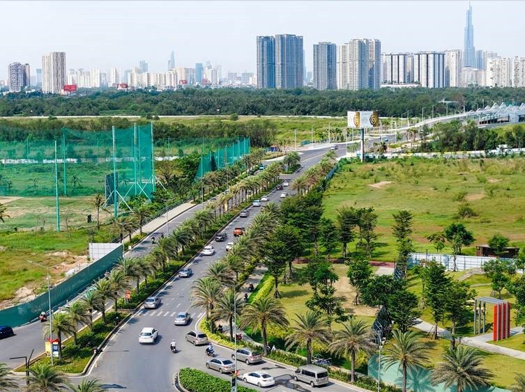 Tuyến đường Liên Phường rút ngắn lộ trình từ các nơi về The Global City.