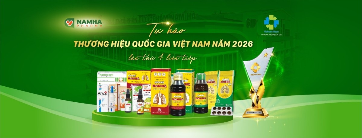 Bốn thương hiệu của Dược Nam Hà được công nhận đạt Thương hiệu Quốc gia Việt Nam năm 2026.