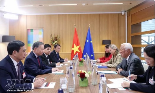 General Secretary of the Communist Party of Vietnam Central Committee and President To Lam holds talks with European Council President António Costa (VNA)