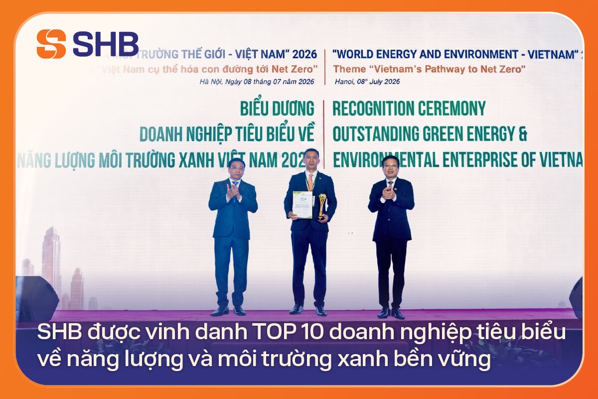 SHB
was honored among the Top 10 typical enterprises for sustainable green energy and
environment.