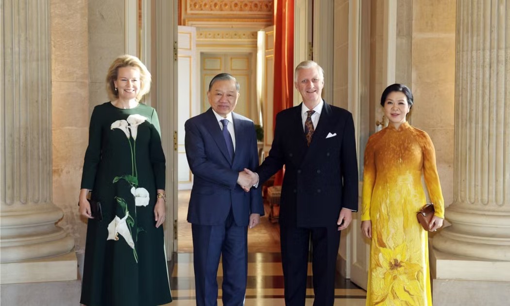 Tổng Bí thư, Chủ tịch nước Tô Lâm và Phu nhân Ngô Phương Ly hội kiến Nhà Vua Bỉ Philippe và Hoàng hậu Mathilde. Ảnh: Thống Nhất/TTXVN