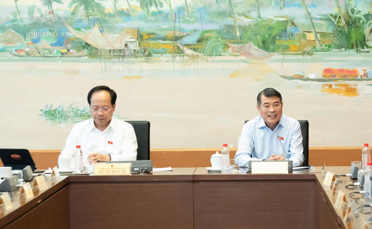 Thủ tướng Lê Minh Hưng (đại biểu Quốc hội thành phố Hải Phòng) phát biểu thảo luận tại tổ - Ảnh: Quochoi.vn