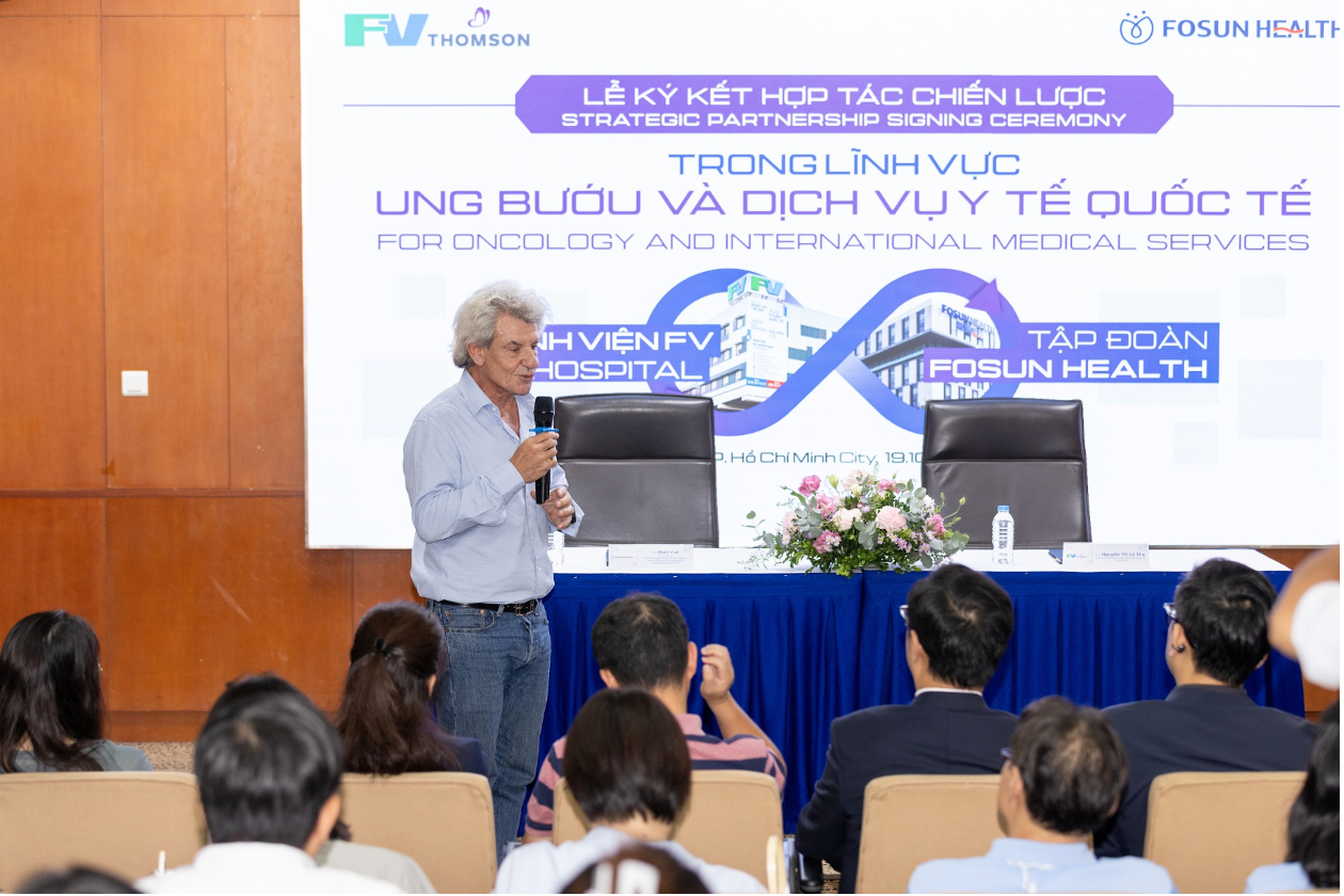 Dr. Jean-Marcel Guillon, CEO of FV Hospital, at the signing ceremony.