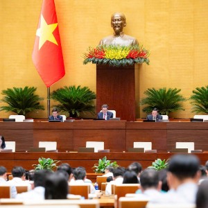 Chủ tịch Quốc hội Trần Thanh Mẫn cùng các Phó Chủ tịch Quốc hội tại phiên họp. Ảnh: quochoi.vn