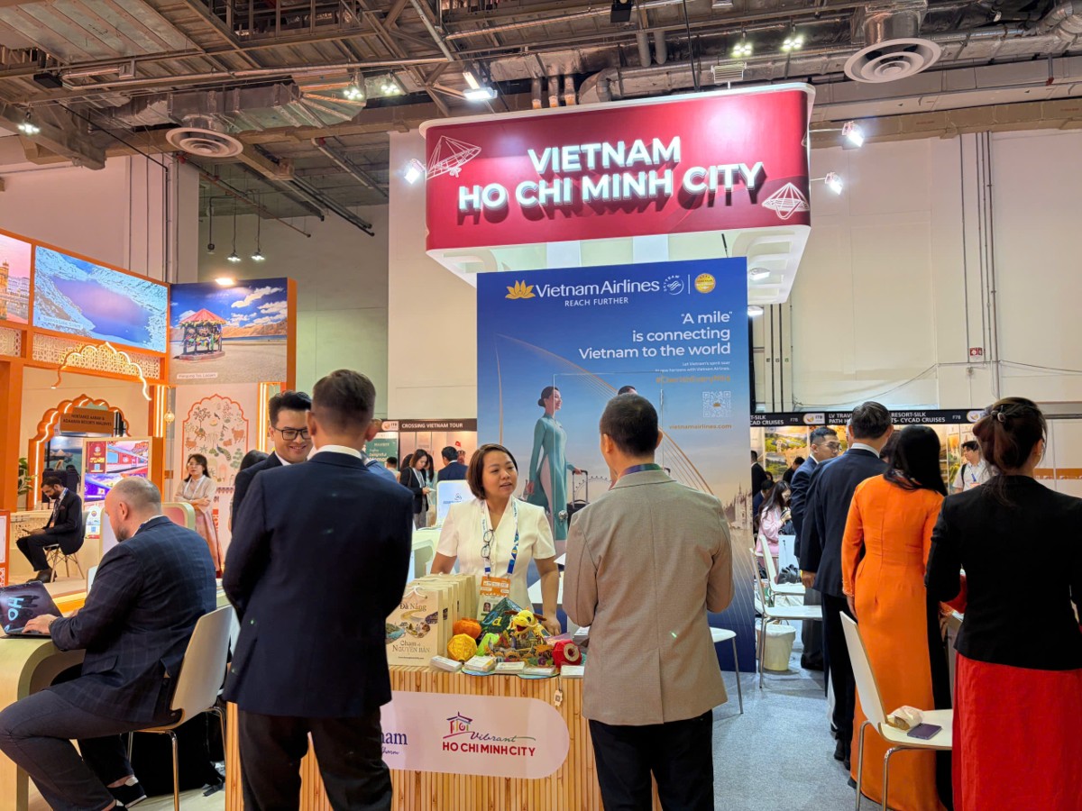 Đoàn Đà Nẵng tham gia gian hàng du lịch Việt Nam tại Hội chợ ITB Asia 2026. Ảnh: Sở VHTTDL