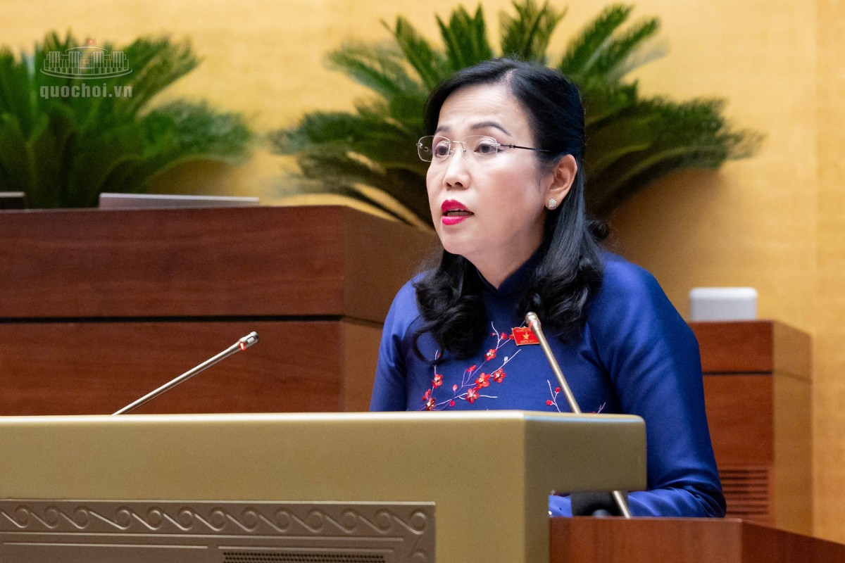 Chủ nhiệm Ủy ban Khoa học, Công nghệ và Môi trường Nguyễn Thanh Hải trình bày Báo cáo thẩm tra về Dự án Luật sửa đổi, bổ sung một số điều của Luật Bảo vệ môi trường