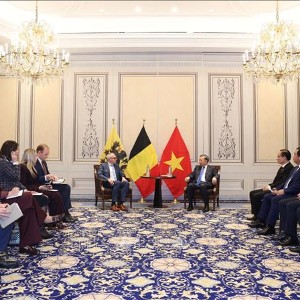 Tổng Bí thư, Chủ tịch nước Tô Lâm tiếp Bộ trưởng, Thủ hiến vùng Flanders của Bỉ, ông Matthias Diependaele. Ảnh: Thống Nhất – TTXVN