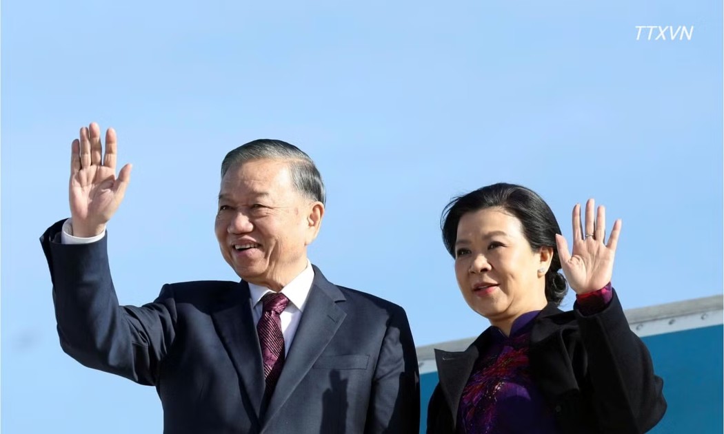 Tổng Bí thư, Chủ tịch nước Tô Lâm và Phu nhân rời thủ đô Brussels, kết thúc tốt đẹp chuyến thăm chính thức Liên minh châu Âu và Vương quốc Bỉ. Ảnh: Thống Nhất/TTXVN