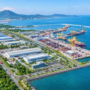 Phối cảnh minh họa Trung tâm Logistics và Dịch vụ hậu cảng Sơn Dương. Ảnh: Ban Quản lý Khu kinh tế tỉnh Hà Tĩnh