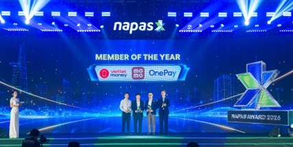 Giải thưởng Member of the Year 2026 được trao cho MoMo (Diamond), Viettel (Platinum), OnePay (Gold).