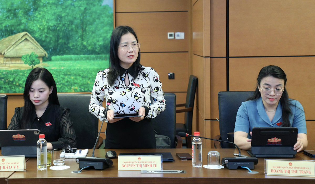 Đại biểu Nguyễn Thị Minh Tú (Đoàn ĐBQH tỉnh Nghệ An) - Ảnh; Quochoi.vn.