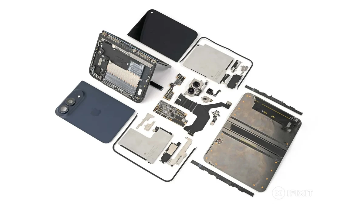iPhone Duo được iFixit tháo rời. Ảnh: iFixit.