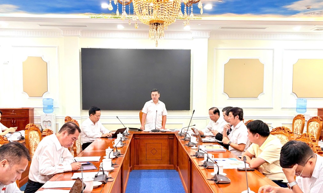 Phó Chủ tịch HĐND Thành phố Nguyễn Văn Dũng phát biểu chỉ đạo tại phiên thẩm tra dự thảo Nghị quyết thông qua quy hoạch tổng thể TP. Hồ Chí Minh thời kỳ 2025 - 2050, tầm nhìn 100 năm. Ảnh: Thái Long.