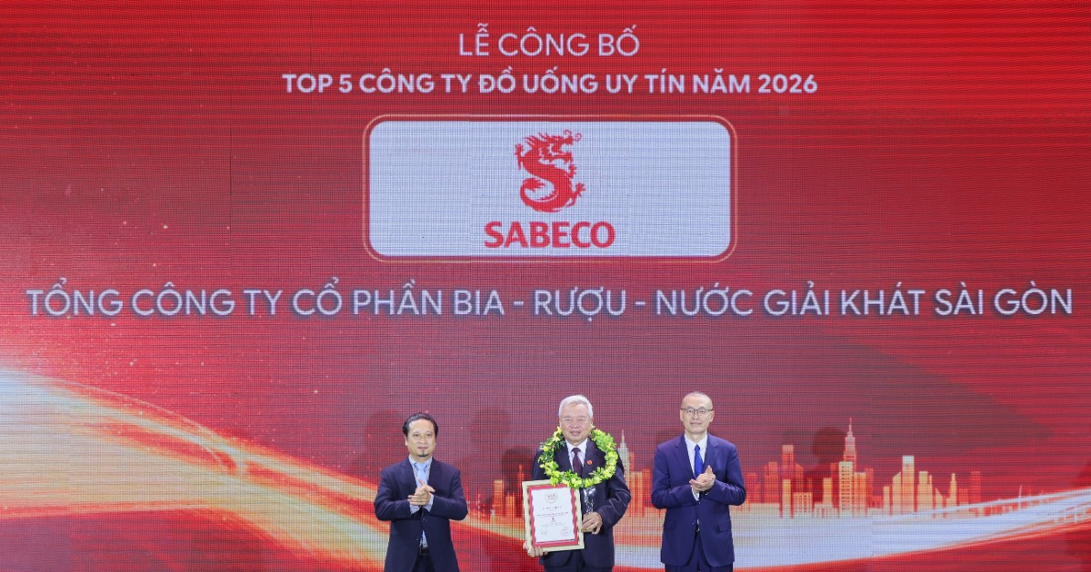 SABECO giữ vững vị thế Top 1 Công ty Đồ uống uy tín 2026