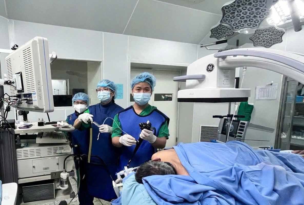 Bệnh nhân có tiền sử nhiều lần nhập viện do viêm đường mật tái phát. Ảnh: Bệnh viện Việt - Hàn Đà Nẵng