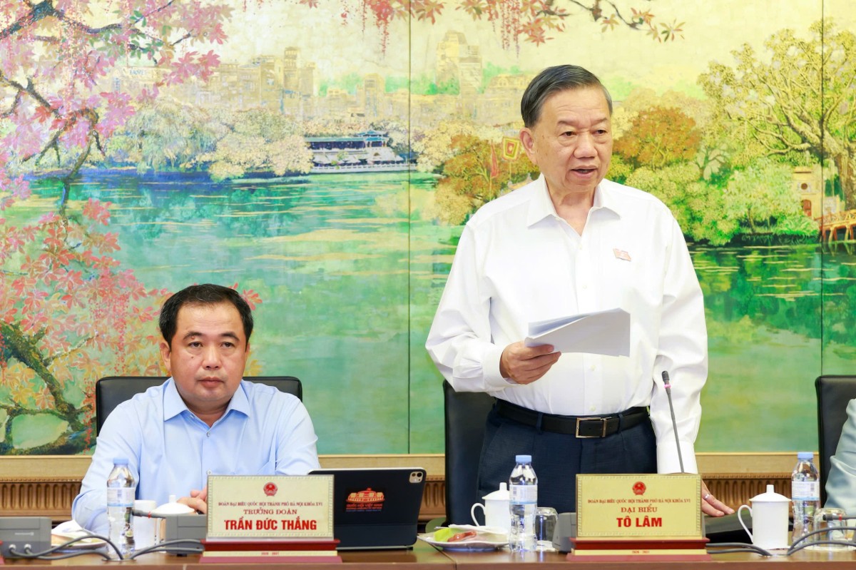 Tổng Bí thư, Chủ tịch nước Tô Lâm phát biểu thảo luận tại Tổ 1. Ảnh: Văn Tuyến/Quochoi.vn