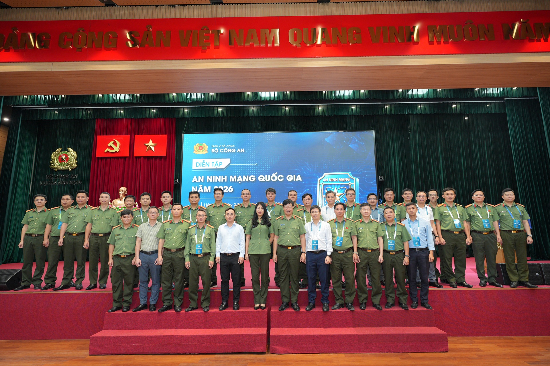 Ngày 27/10/2026, tại Hà Nội, Cục An ninh mạng, Bộ Công an phối hợp với Hiệp hội An ninh mạng quốc gia tổ chức Chương trình Diễn tập an ninh mạng quốc gia năm 2026. Ảnh: BTC