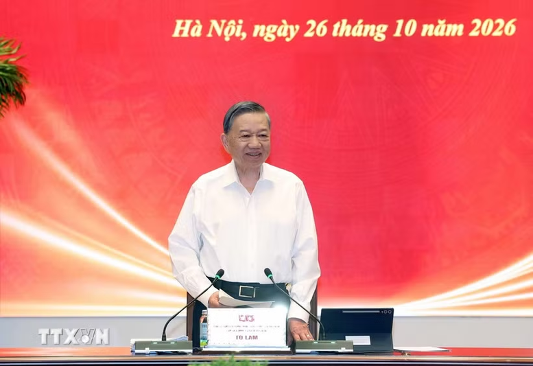 Tổng Bí thư, Chủ tịch nước Tô Lâm phát biểu chỉ đạo - Ảnh: TTXVN