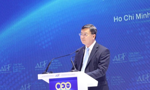 Vice Chairman of HCM Citys Peoples Committee Nguyen Cong Vinh speaks at the event. (Photo: Phuong Chi)