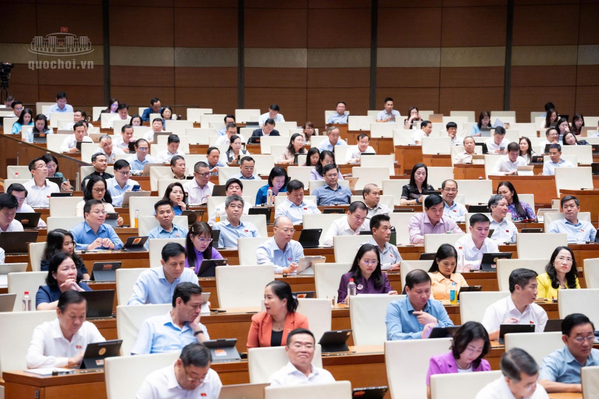 Các đại biểu Quốc hội tham dự phiên thảo luận. Ảnh: Quochoi.vn.