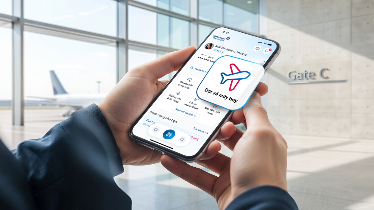 Khách hàng có thể tìm kiếm và đặt vé máy bay trực tiếp trên VietinBank iPay Mobile.