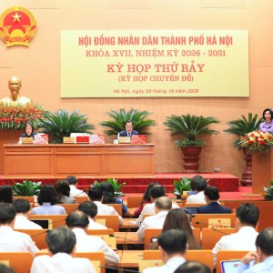 Kỳ họp thứ bảy HĐND TP.Hà Nội khóa XVII, nhiệm kỳ 2026-2031, khai mạc sáng 28/10 - Ảnh: dbndhanoi.gov