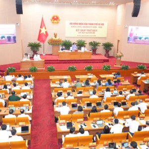 Kỳ họp chuyên đề (kỳ họp thứ bảy) HĐND thành phố Hà Nội khóa XVII, nhiệm kỳ 2026-2031. Ảnh: Cổng thông tin điện tử Hà Nội.