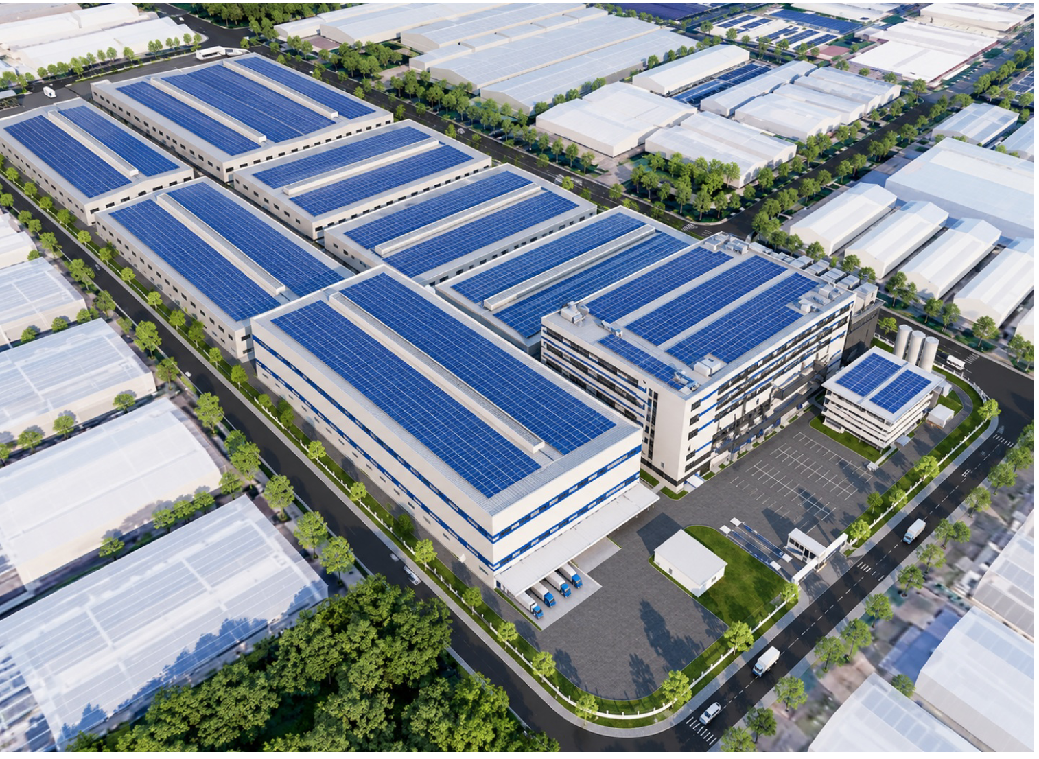 A rendering of the Duy Tan Long An Factory Expansion Project.