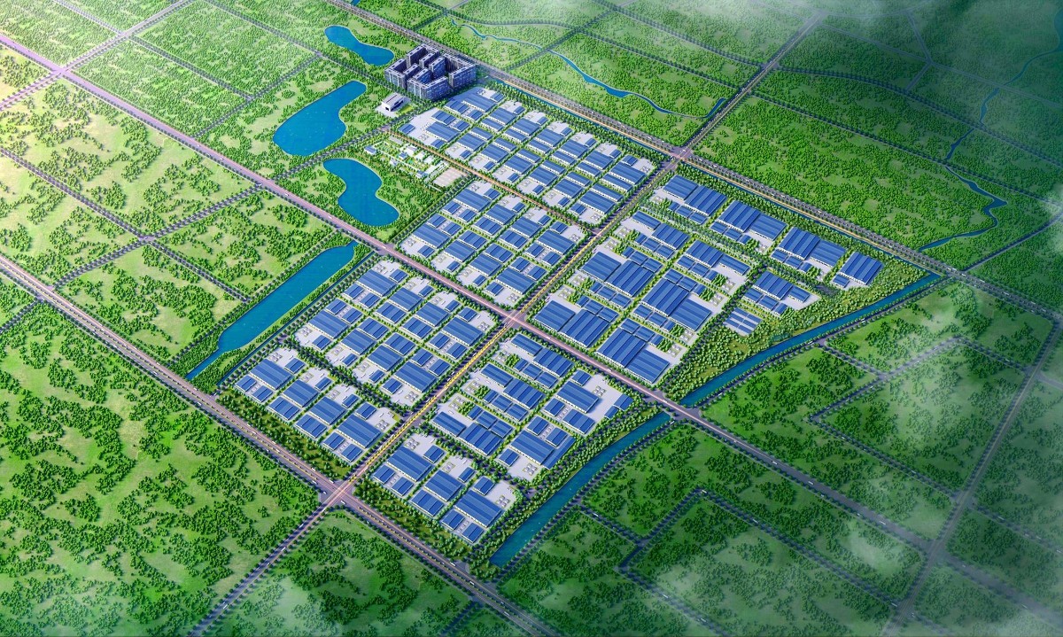 Phối cảnh Dự án đầu tư xây dựng và kinh doanh kết cấu hạ tầng Khu công nghiệp Capella Quảng Trị. Ảnh: Tiến Nhất