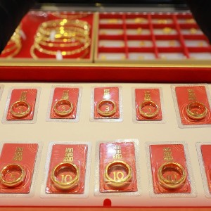 Giá vàng miếng SJC và vàng nhẫn đứng im. Ảnh: Bảo Tín Mạnh Hải
