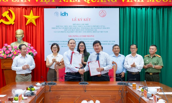 Đắk Lắk hợp tác với IDH phát triển 75.000 ha cà phê bền vững