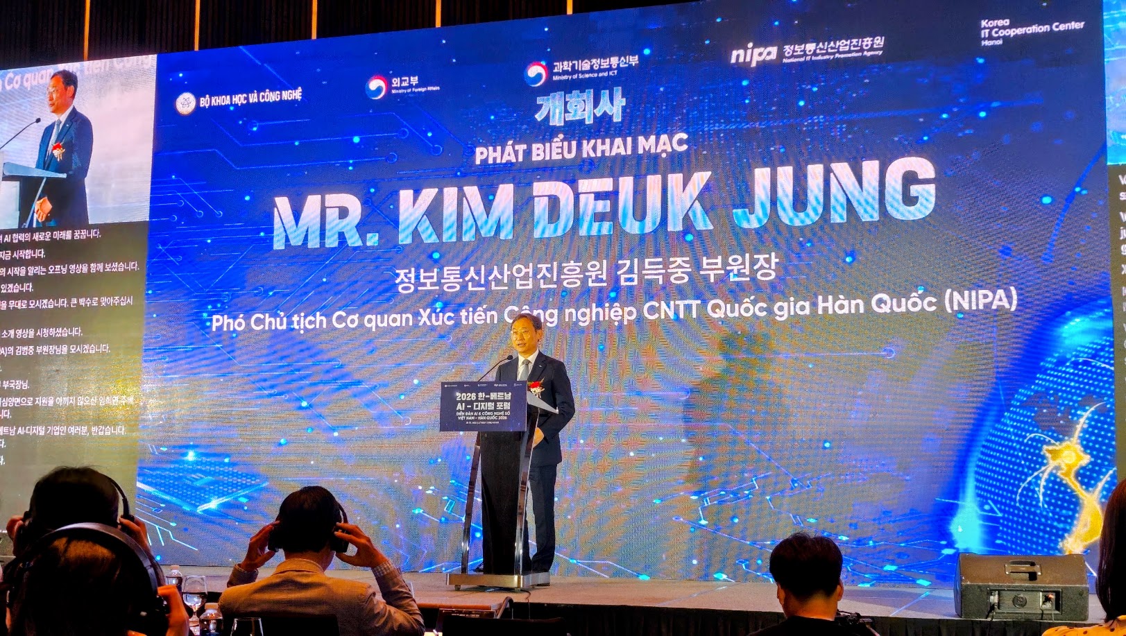 Ông Kim Deuk Jung, Phó Chủ tịch Cơ quan Xúc tiến Công nghiệp Công nghệ thông tin quốc gia Hàn Quốc (NIPA)