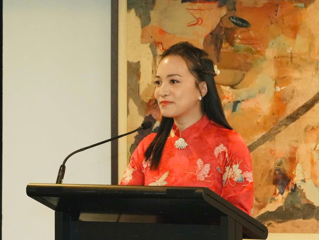 Bà Nguyễn Thị Hoài An, Phó Giám đốc Sở Văn hóa, Thể thao và Du lịch thành phố Đà Nẵng, phát biểu tại chương trình. Ảnh: TTXTDL Đà Nẵng