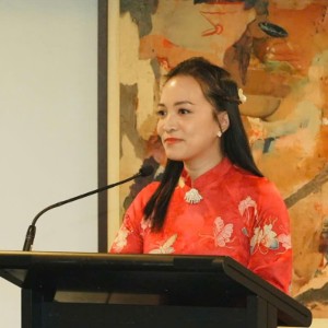 Bà Nguyễn Thị Hoài An, Phó Giám đốc Sở Văn hóa, Thể thao và Du lịch thành phố Đà Nẵng, phát biểu tại chương trình. Ảnh: TTXTDL Đà Nẵng