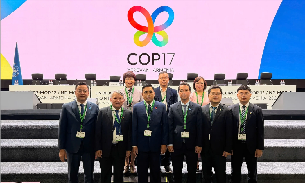 Đoàn công tác Bộ Nông nghiệp và Môi trường do Thứ trưởng Nguyễn Quốc Trị tham dự COP17 về đa dạng sinh học tại Armenia. Ảnh: ICD/mae.gov.vn