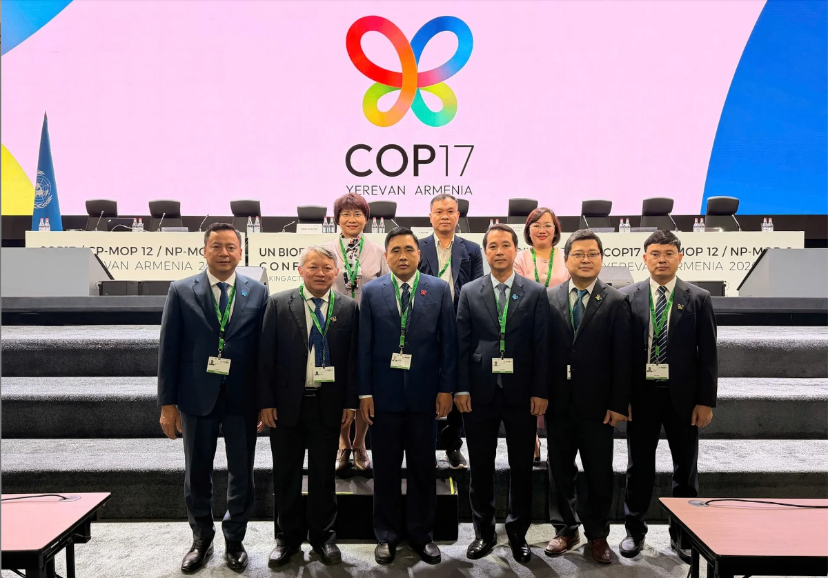 Đoàn công tác Bộ Nông nghiệp và Môi trường do Thứ trưởng Nguyễn Quốc Trị tham dự COP17 về đa dạng sinh học tại Armenia. Ảnh: ICD/mae.gov.vn