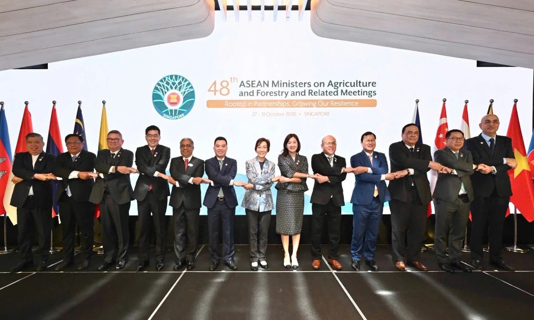 Hội nghị Bộ trưởng Nông Lâm nghiệp ASEAN lần thứ 48 khai mạc tại Singapore. Ảnh: mae.gov.vn