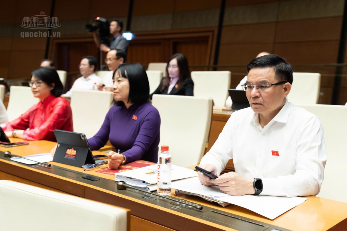 Các đại biểu tham dự phiên thảo luận tại hội trường. Ảnh: quochoi.vn