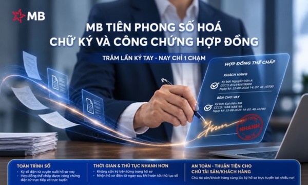 MB tiên phong ký số, đơn giản hóa vay vốn chỉ với 1 chạm