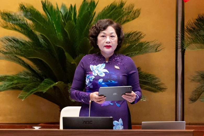 Phó Chủ tịch Quốc hội Nguyễn Thị Hồng điều hành phiên họp. Ảnh: quochoi.vn