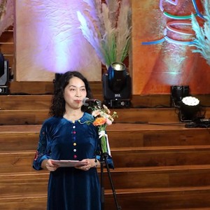 Bà Nguyễn Thị Hội An, Phó Giám đốc Sở Văn hóa, Thể thao và Du lịch thành phố Đà Nẵng, phát biểu khai mạc sự kiện. Ảnh Ngô Anh Văn
